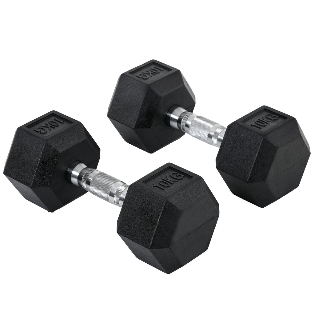 2x10kg Hex Dumbbells
