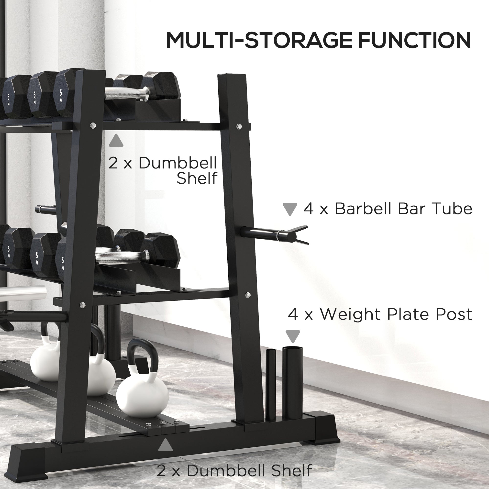 3-Tier Dumbbell Rack