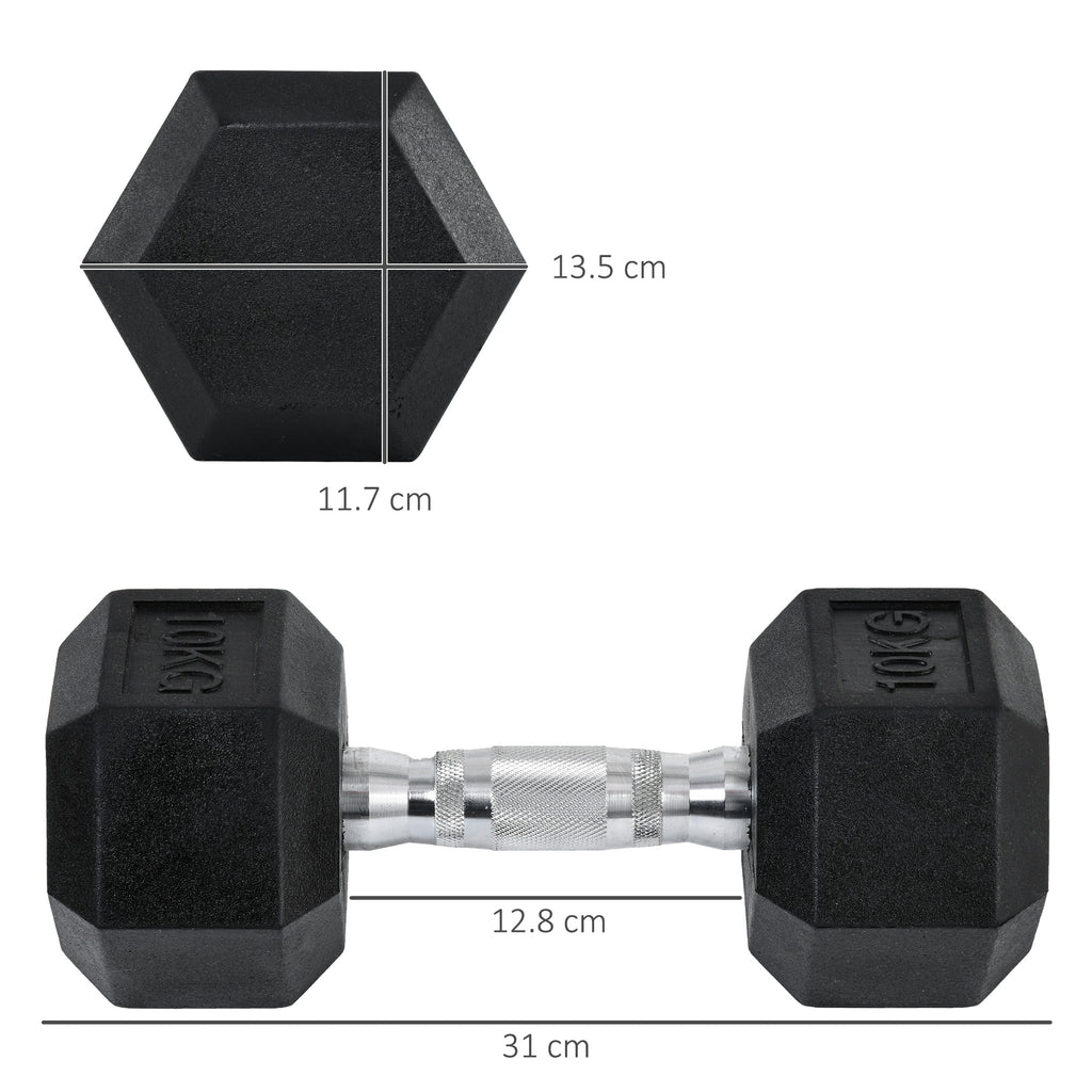 2x10kg Hex Dumbbells