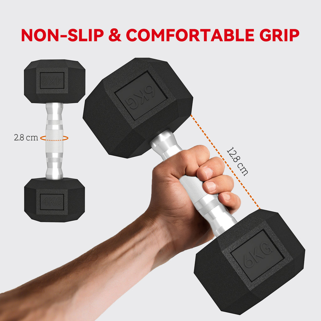 Dumbbell Storage with Dumbbells  (2 X 2kg, 2 X 5kg, 2 X 8kg)