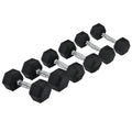 Rubber Dumbbell Set Sports Hex Weight Sets Home Gym Fitness Lift Strength Training Exercise 2 X 5kg, 2 X 6kg, 2 X 8kg