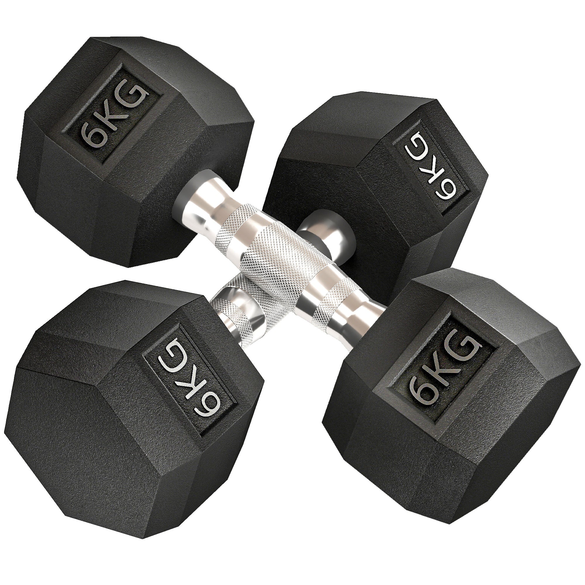 2x6kg Hex Dumbbells