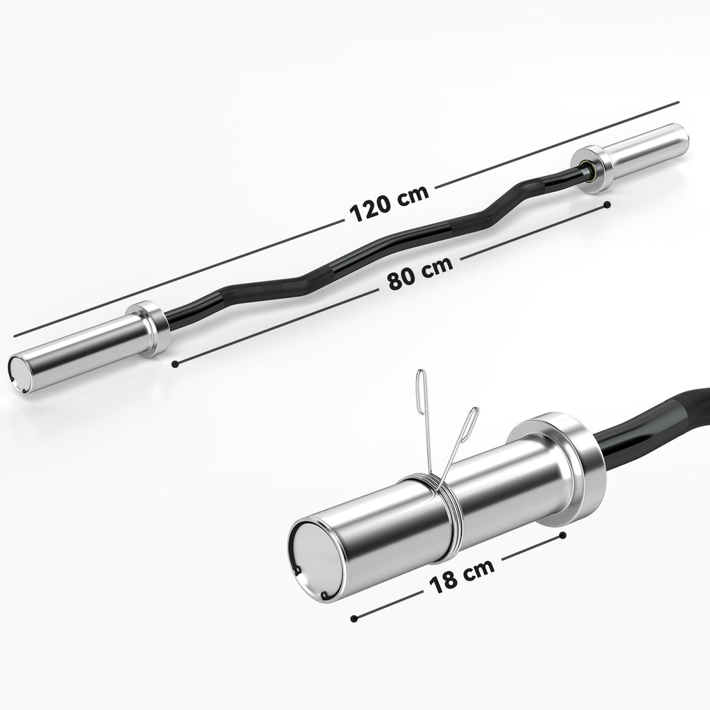 Barbell Bar with Spring Clips (8kg)