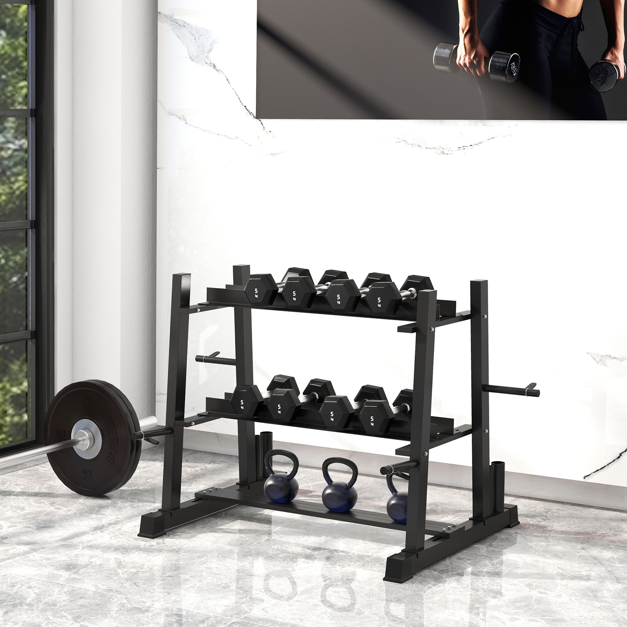 3-Tier Dumbbell Rack